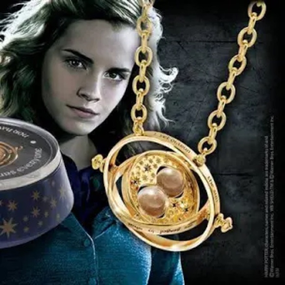 Harry Potter Gold Pendant Time Turner Hermione Necklace